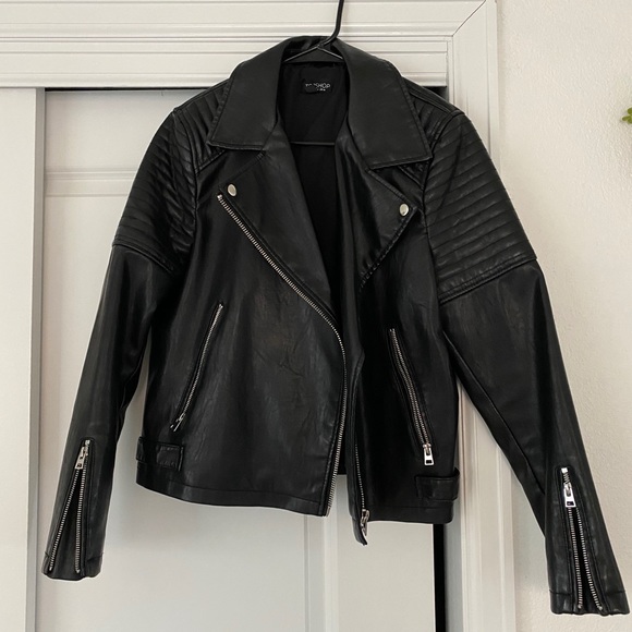 Topshop Jackets & Blazers - TOPSHOP | Faux Leather Moto Jacket